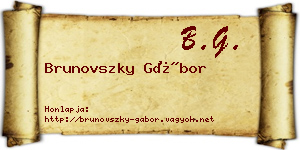 Brunovszky Gábor névjegykártya